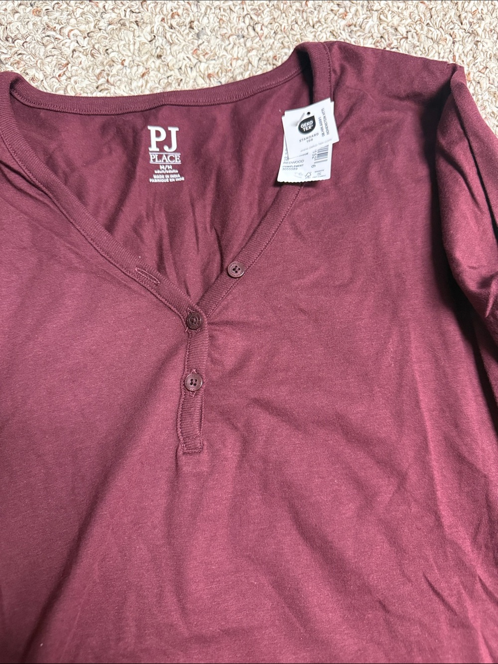 PJ Place long sleeve top in Maroon